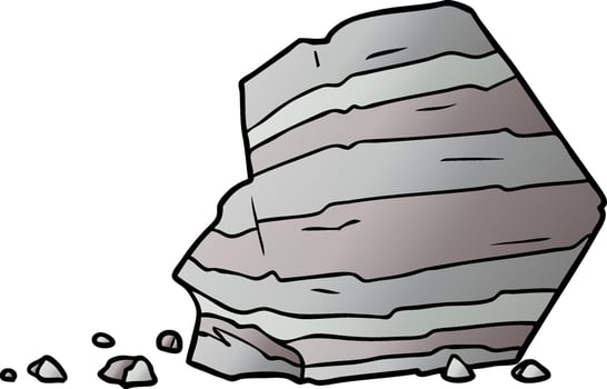 cartoon large rock vector