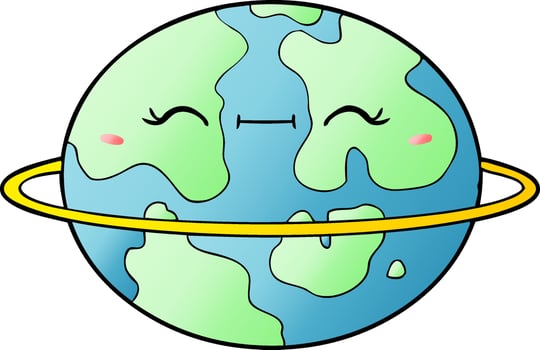 cartoon habitable alien planet vector