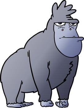 cartoon gorilla character vector