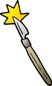 vector cartoon scalpel