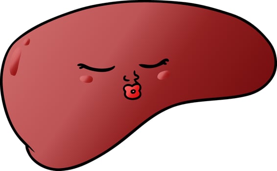 cartoon liver character vector