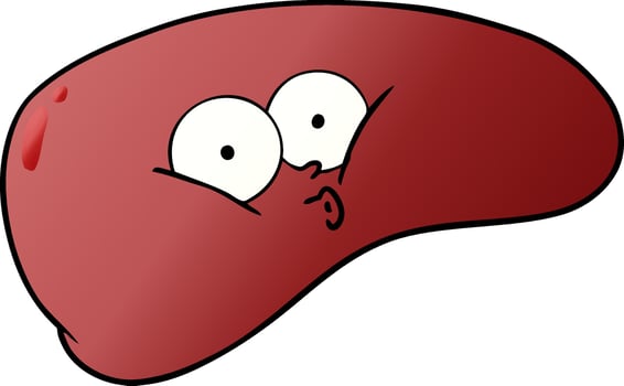 cartoon liver character vector