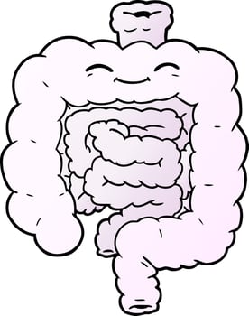 cartoon intestines character vector