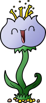 cute cartoon flower vector