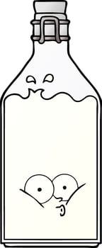 cartoon old bottle vector