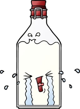 cartoon old bottle vector