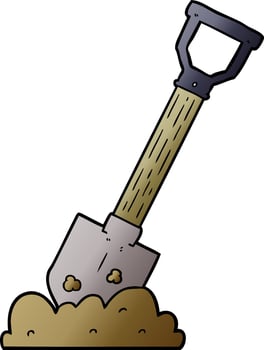 vector cartoon shovel