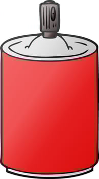 cartoon aerosol spray can vector