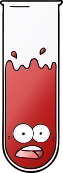 cartoon test tube vector