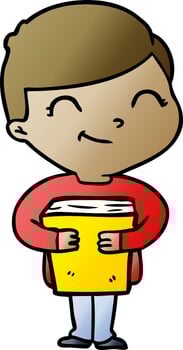 cartoon boy smiling vector
