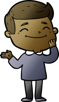 happy cartoon man vector