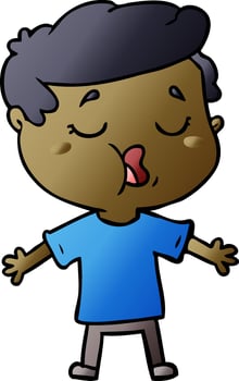 cartoon man talking vector