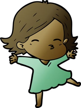 Vector cartoon woman