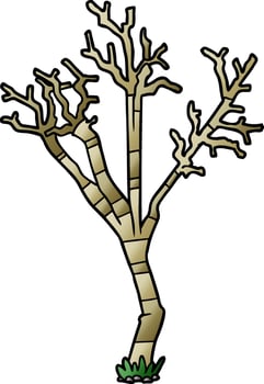 cartoon winter tree vector