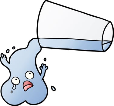 pouring water cartoon vector