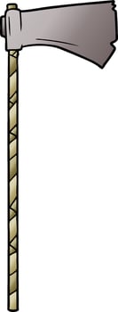 cartoon medieval war axe vector