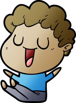 laughing cartoon man vector