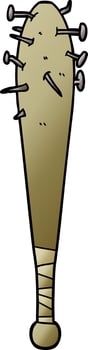 cartoon bat with nails in vector