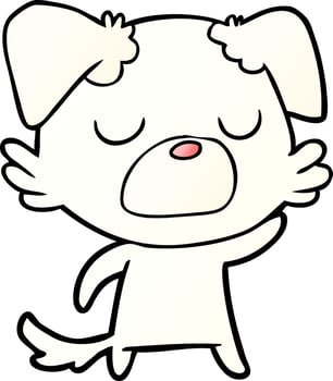 cartoon dog character vector