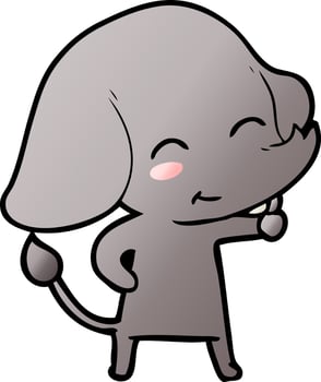 cute cartoon elephant vector