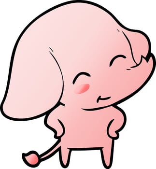cute cartoon elephant vector