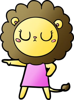 cartoon lion character vector