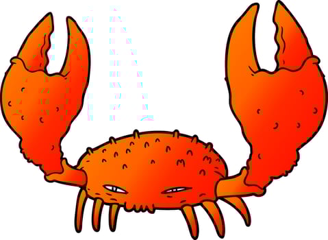cartoon crab character vector