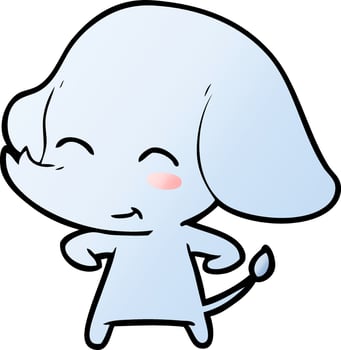cute cartoon elephant vector