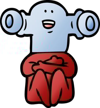 friendly cartoon alien vector