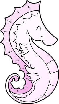 cartoon sea horse vector