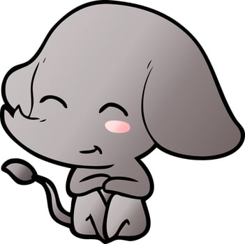 cute cartoon elephant vector