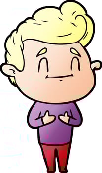 happy cartoon man vector