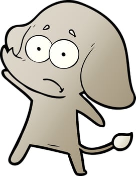 cartoon unsure elephant vector