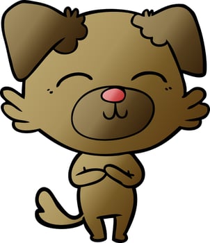 cartoon dog character vector