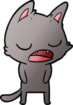 talking cat cartoon vector