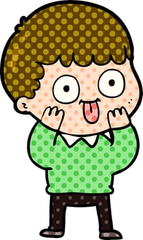 cartoon man staring vector