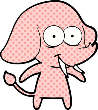 happy cartoon elephant vector