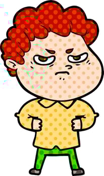 cartoon angry man vector