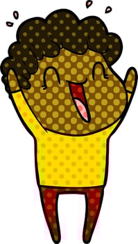 cartoon happy man vector