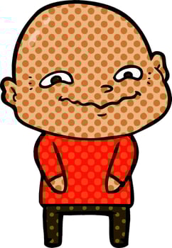 cartoon creepy guy vector