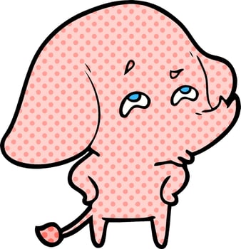 cartoon elephant remembering vector