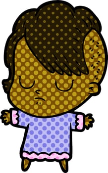 cartoon woman character vector