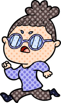 cartoon annoyed woman vector