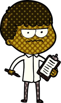cartoon annoyed man vector