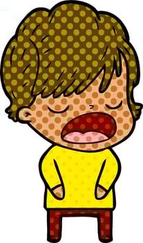 cartoon woman talking vector
