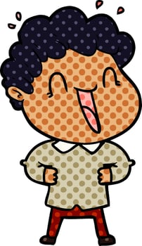 cartoon happy man vector