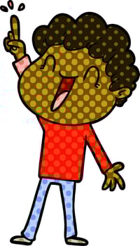 cartoon happy man vector