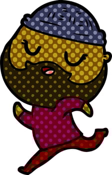 cartoon man with beard vector