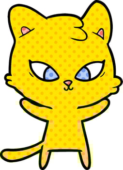 cute cartoon cat vector