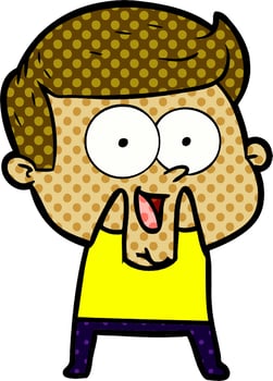 cartoon happy man vector